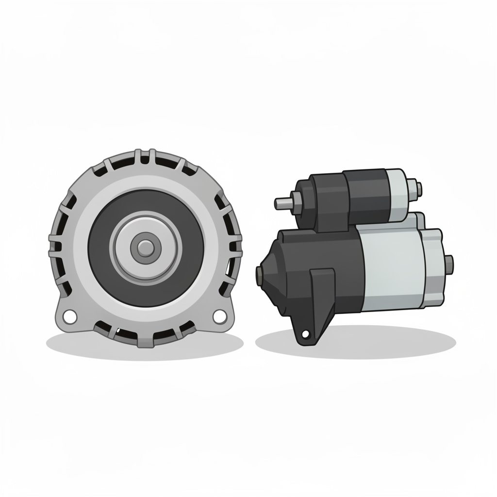 Alternator and starter
